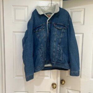 Levi’s Unisex Sherpa Denim Trucker Jeans Jacket Outdoor Classic Winter Size XXL